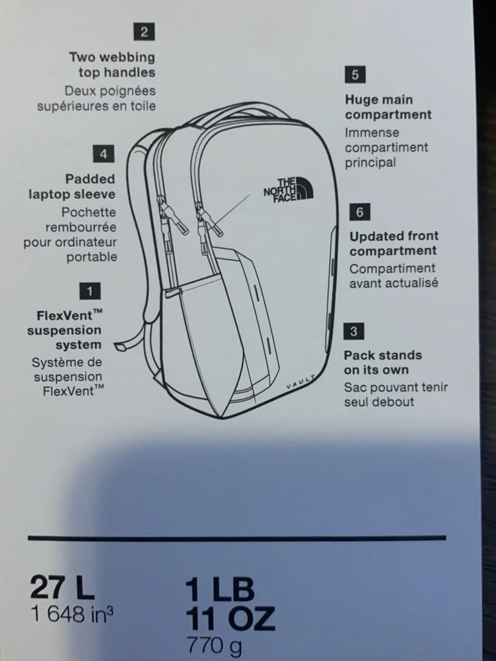 The North Face Vault Backpack in Tan